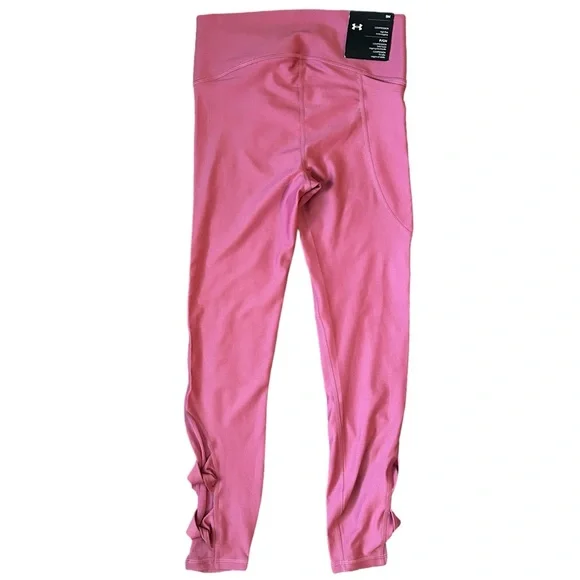 Under Armour Heat Gear Ankle Twist Pink Compression Leggings - Picture 4 of 14